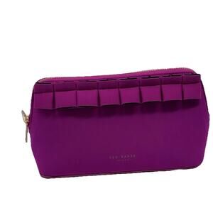 Ted Baker London Adalyn Fuschia Ruffle Toiletry Luxury Makeup Travel bag